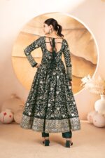 Regal Rani Pink Resham Anarkali Set - Image 5