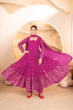 Regal Zari Resham Anarkali Set - Image 5
