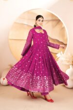 Regal Zari Resham Anarkali Set - Image 7