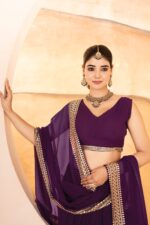 Imperial Sindoor Red Velvet Lehenga Choli - Image 5