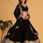 Royal Midnight Blue Zari Lehenga Set