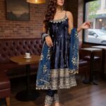Midnight Blue Maharani Anarkali Ensemble