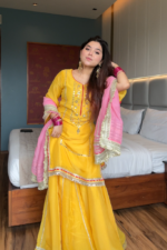 Haldi Glow Heritage Zari Sharara - Image 2