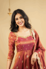 Regal Midnight Blue Zari Anarkali Ensemble - Image 2