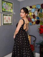 Royal Midnight Blue Zari Lehenga - Image 4