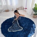 Midnight Blue Riwaaz Anarkali Ensemble