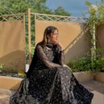 Midnight Blue Riwaaz Anarkali Sharara Set