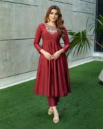 Haldi Heritage Silk Anarkali Ensemble - Image 4