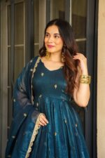 Regal Rama Maroon Heritage Anarkali Set - Image 13