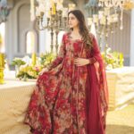 Majestic Rani Pink Resham Anarkali Ensemble
