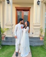 Majestic Rani Pink Resham Anarkali Ensemble - Image 6