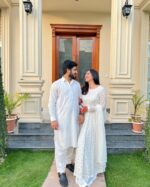 Majestic Rani Pink Resham Anarkali Ensemble - Image 8