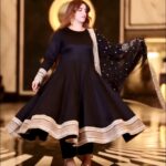 Midnight Black Royal Rayon Anarkali Set