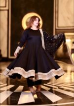 Midnight Black Royal Rayon Anarkali Set