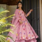 Graceful Rani Pink Resham Anarkali