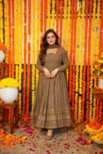 Regal Kesar Zari Anarkali Ensemble - Image 5