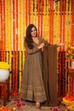 Regal Kesar Zari Anarkali Ensemble - Image 2