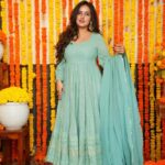 Royal Midnight Blue Resham Anarkali Ensemble