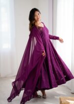 Heritage Resham Anarkali Suit Set - Image 5
