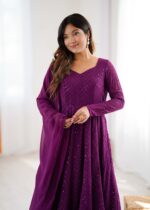 Heritage Resham Anarkali Suit Set - Image 12