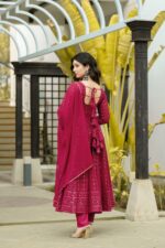 Regal Zari Embellished Georgette Anarkali Ensemble - Image 3
