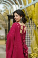 Regal Zari Embellished Georgette Anarkali Ensemble - Image 6