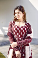 Royal Mocha Chanderi Kurta Set - Image 5