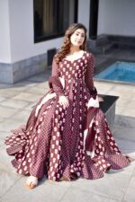 Royal Mocha Chanderi Kurta Set - Image 3