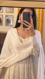 Majestic Resham Maharani Anarkali Set - Image 3