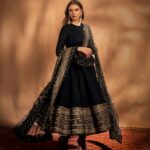 Heritage Midnight Blue Zari Anarkali Set