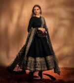Heritage Midnight Blue Zari Anarkali Set