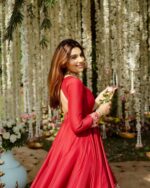 Sindoor Red Maharani Anarkali Ensemble - Image 7