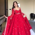 Regal Sindoor Red Zari Anarkali Set