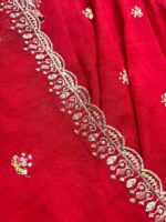 Regal Sindoor Red Heritage Anarkali Set - Image 5
