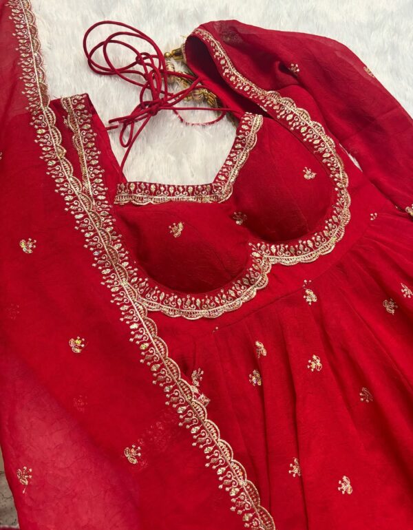 Regal Sindoor Red Heritage Anarkali Set