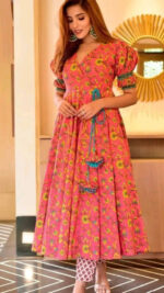 Majestic Kalamkari Parampara Silk Anarkali - Image 2