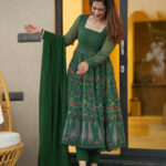 Royal Rama Green Heritage Anarkali Ensemble