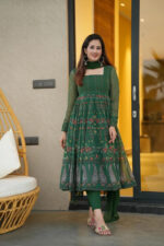 Royal Rama Green Heritage Anarkali Ensemble - Image 2