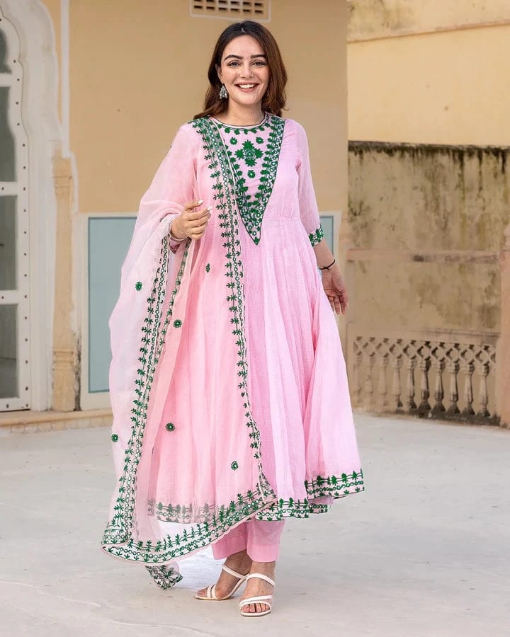 WhatsAppImage2023-09-30at7.28.45AM_1 Regal Rani Pink Resham Anarkali Set - Image 1