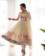 Royal Ivory Resham Organza Set