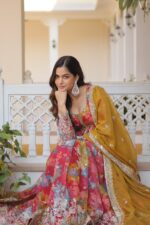 Royal Rani Pink Heritage Anarkali Set - Image 4