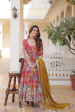 Royal Rani Pink Heritage Anarkali Set - Image 2