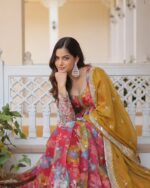 Royal Heritage Resham Anarkali Set - Image 3