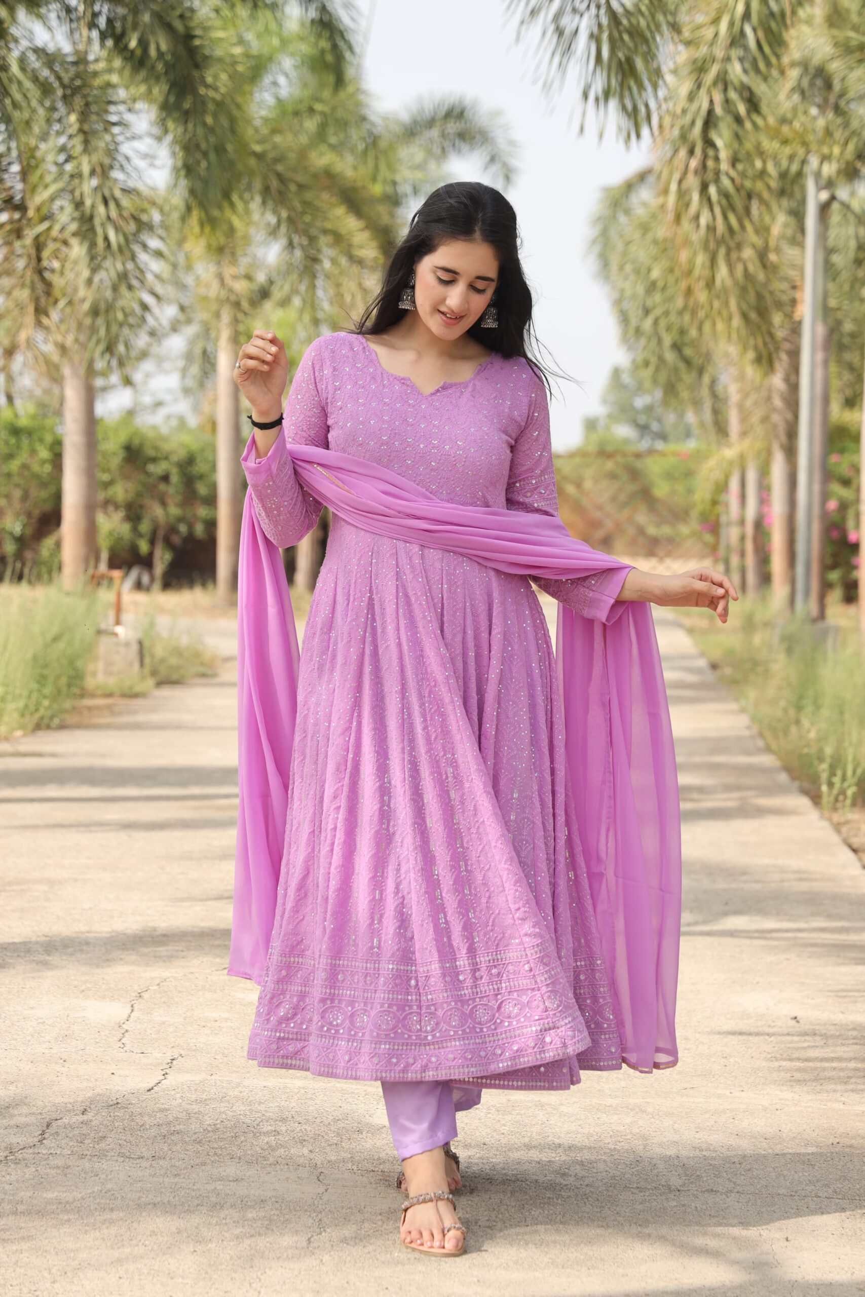 WhatsAppImage2024-06-25at11.17.14AM Majestic Midnight Purple Resham Anarkali - Image 1