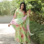 Regal Pista Green Resham Anarkali Set