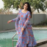 Majestic Chandni Midnight Blue Resham Ensemble