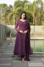 Regal Jamun Resham Anarkali Set - Image 2