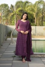 Regal Jamun Resham Anarkali Set - Image 6