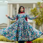Heritage Midnight Blue Resham Anarkali Ensemble