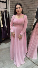 Graceful Rani Pink Heritage Anarkali Set